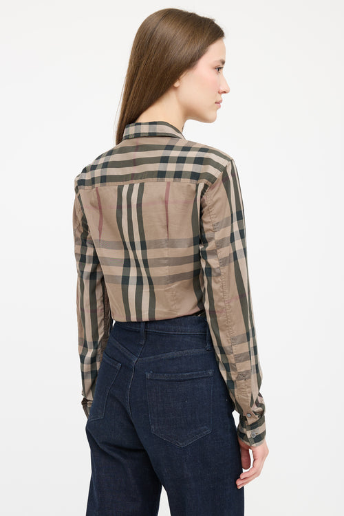 Burberry Brown & Black Nova Check Shirt