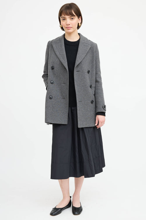 Burberry Wool Double Breasted Coat