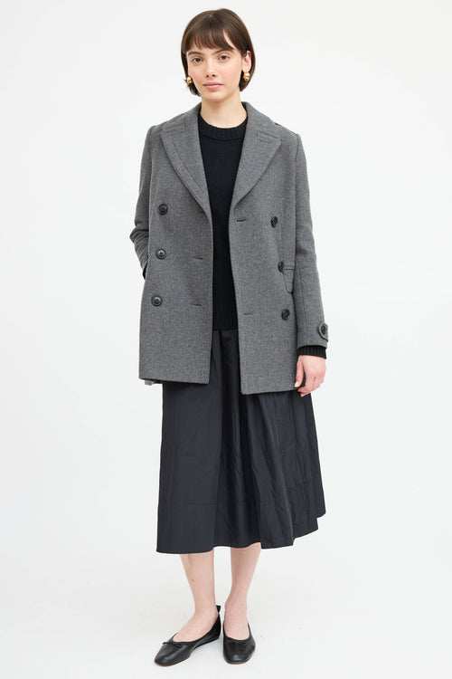 Burberry Wool Double Breasted Coat