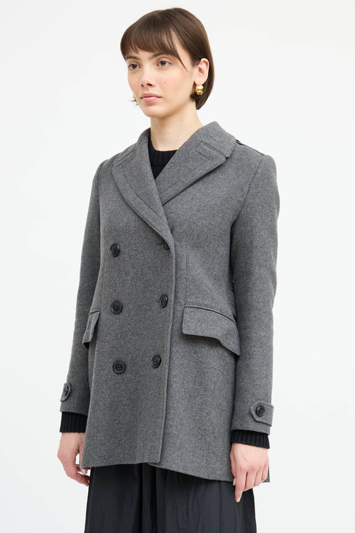 Burberry Wool Double Breasted Coat