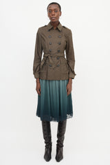 Burberry Brit Nylon Short Trench Coat