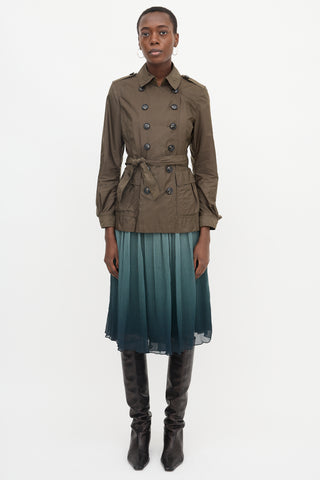 Burberry Brit Nylon Short Trench Coat