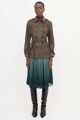 Burberry Brit Nylon Short Trench Coat