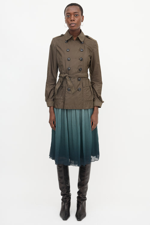 Burberry Brit Nylon Short Trench Coat