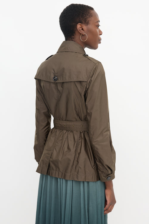 Burberry Brit Nylon Short Trench Coat