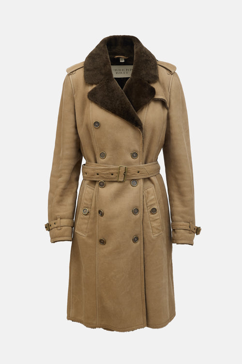 Burberry Brit Shearling Trench Coat
