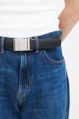 Burberry Brown & Black Reversible Check Belt