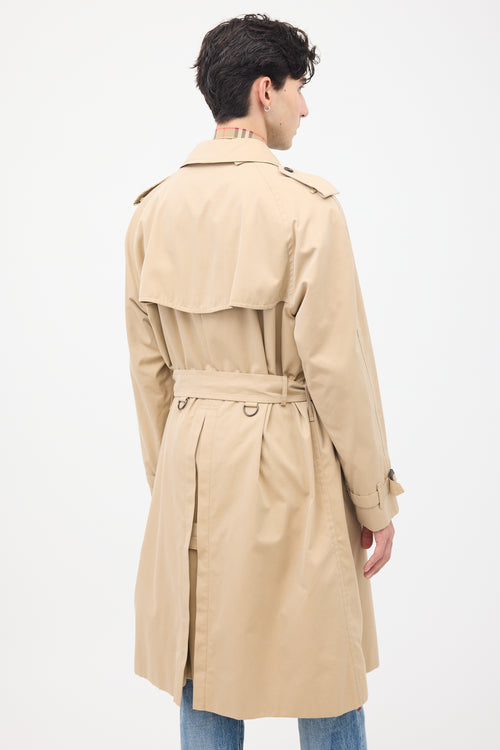 Burberry Brown Double Breasted Belted Trench Coat