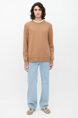 Burberry Brown Embroidered Logo Sweater Sweater