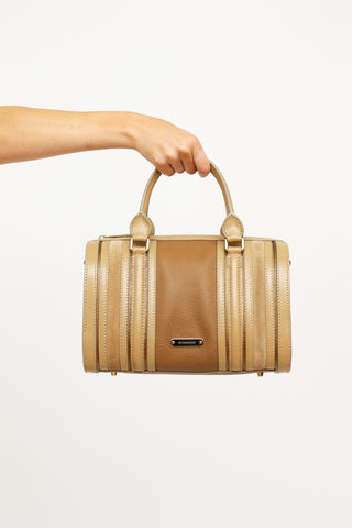 Burberry Brown Leather Alchester Bowler Bag