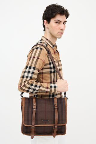 Burberry Canvas Check Satchel Bag