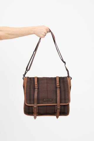 Burberry Canvas Check Satchel Bag