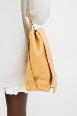Burberry Brown Leather Embroidered Backpack