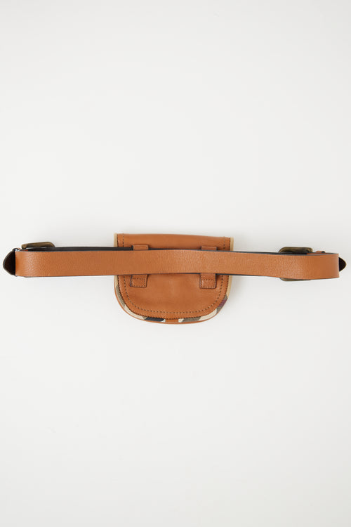 Burberry Brown Leather Vintage Belt Bag