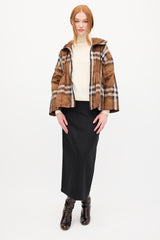 Burberry Brown & Multi Nova Check Anorak Jacket