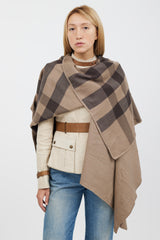 Burberry Brown & Multicolour Wool Shawl