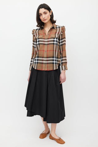 Burberry Brown & Multicolour Nova Check Shirt
