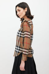 Burberry Brown & Multicolour Nova Check Shirt