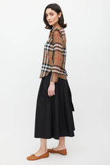 Burberry Brown & Multicolour Nova Check Shirt