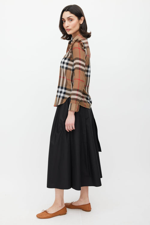 Burberry Brown & Multicolour Nova Check Shirt