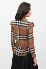 Burberry Brown & Multicolour Nova Check Shirt
