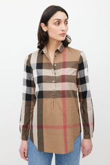 Burberry Brown & Multicolour Nova Check Top