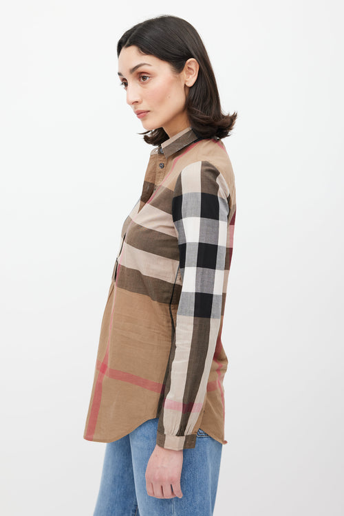 Burberry Brown & Multicolour Nova Check Top