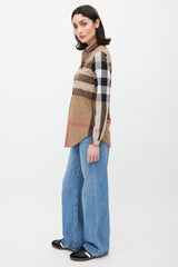 Burberry Brown & Multicolour Nova Check Top