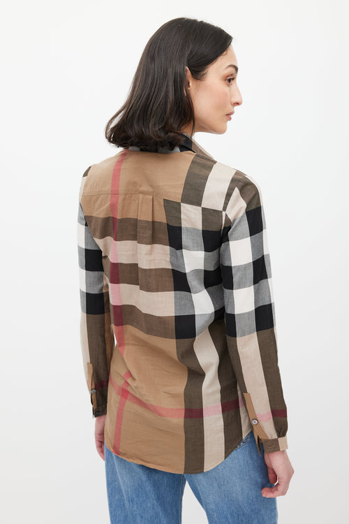 Burberry Brown & Multicolour Nova Check Top