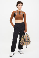 Burberry Brown & Multicolour Nova Check Backpack