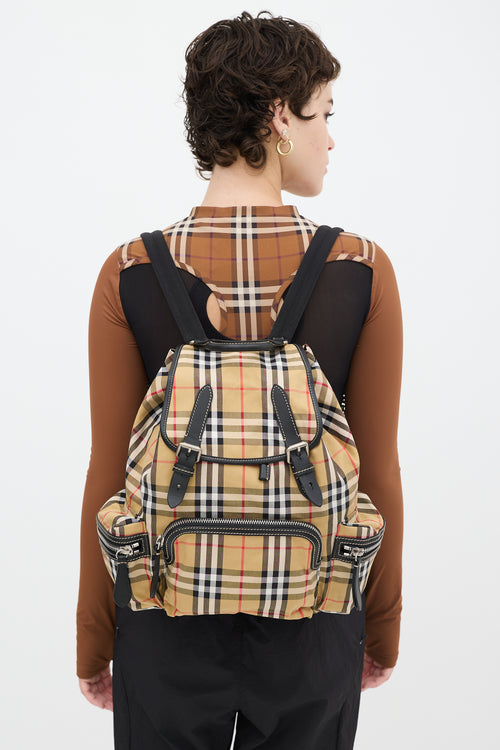 Burberry Brown & Multicolour Novacheck Backpack