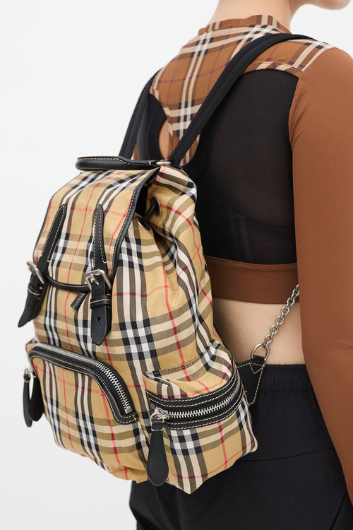 Burberry Brown & Multicolour Nova Check Backpack