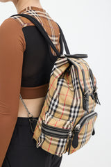 Burberry Brown & Multicolour Nova Check Backpack