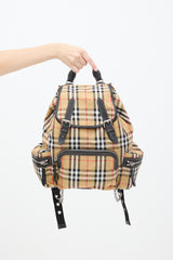 Burberry Brown & Multicolour Nova Check Backpack