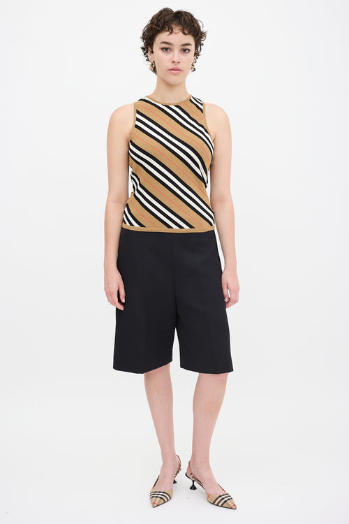 Burberry Brown & Multicolour Striped Tank Top