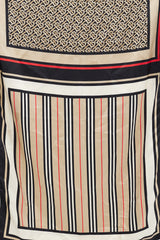 Burberry Brown & Multicolour TB Monogram Silk Scarf