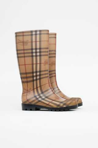 Burberry Haymarket Check Rain Boot