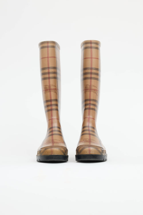 Burberry Haymarket Check Rain Boot