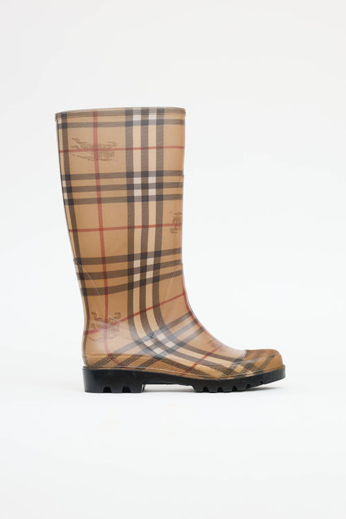 Burberry Haymarket Check Rain Boot
