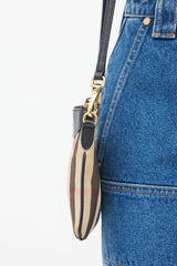 Burberry Brown & Black Canvas & Leather Peyton Nova Check Crossbody Bag