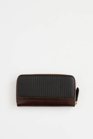 Burberry Leather Full Zip Wallet