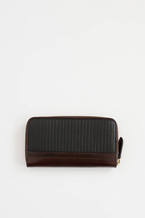 Burberry Leather Full Zip Wallet