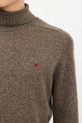 Burberry Brown Wool Turtleneck Sweater