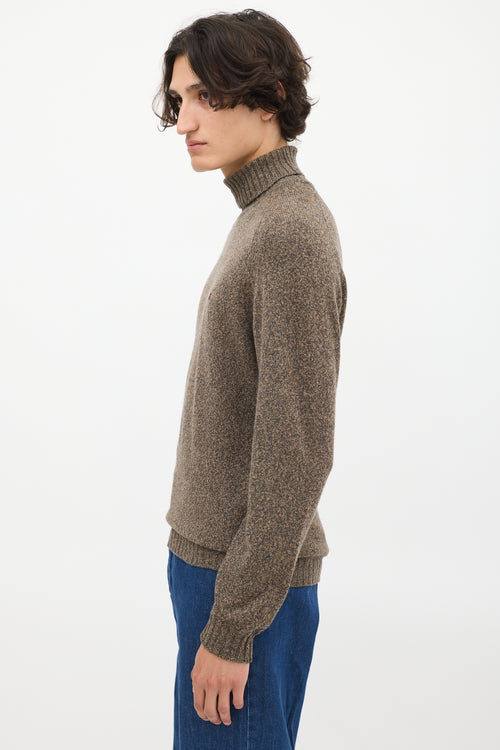 Burberry Brown Wool Turtleneck Sweater