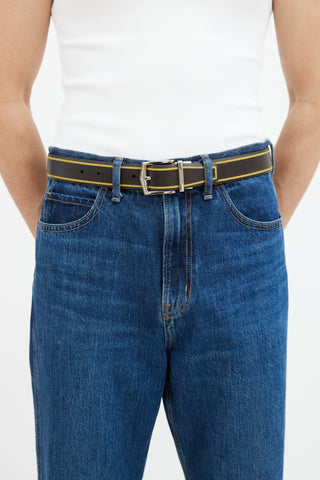 Burberry Brown & Yellow Reversible Belt