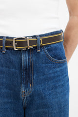 Burberry Brown & Yellow Reversible Belt