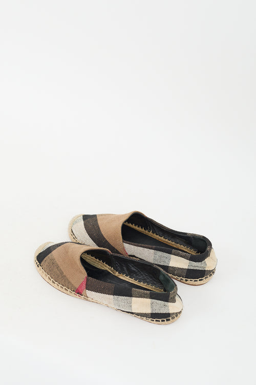 Burberry Brown & Multi Nova Check Espadrille Sneaker