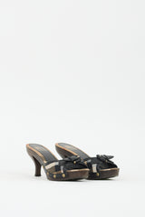 Burberry Brown & Multi Nova Check Heeled Sandal