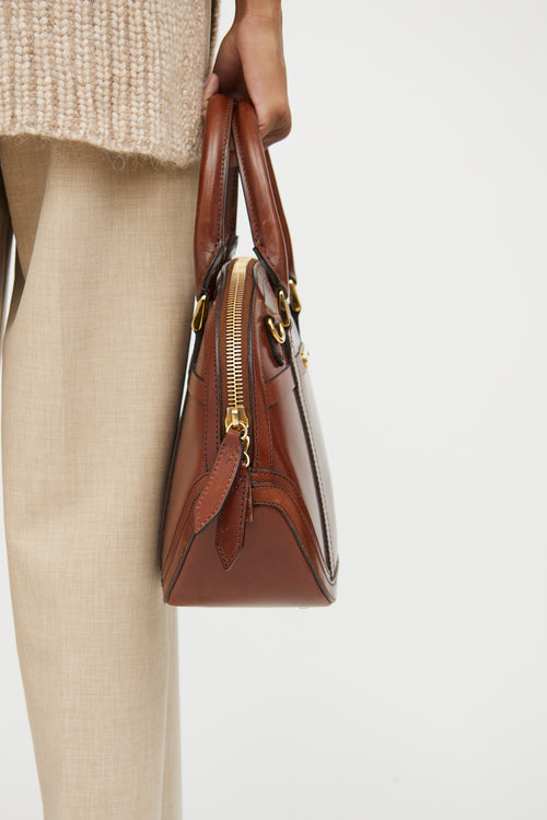 Burberry Brown Bridle Orchard Bowling Bag