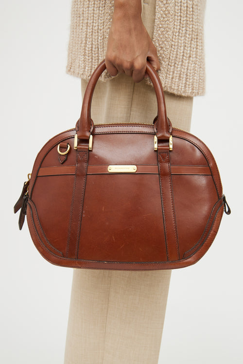 Burberry Brown Bridle Orchard Bowling Bag